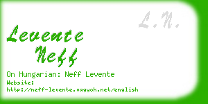 levente neff business card